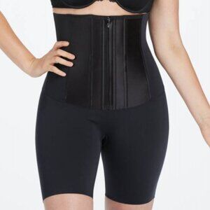 NWT Women’s SPANX Under Sculpture Corseted High-Waisted Short; sz Medium; Black